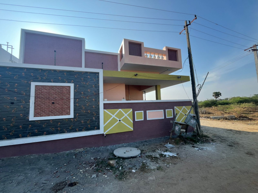 1400 Sqft Plot Size / 1100 Sqft Built Area / West Facing / 2 Bedrooms / 2 Bathrooms / Near Malaiyeedu - Pudukkottai / 60 Lakhs  Negotiable / Loan Eligible / ID HS 231