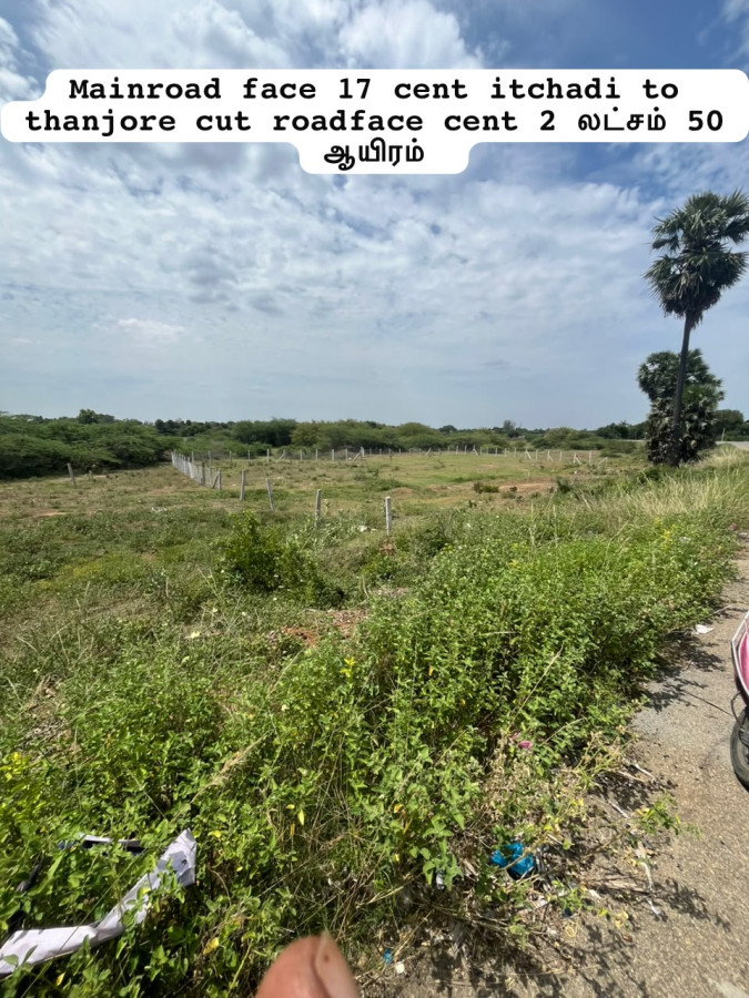 17 Cent Main Road Face / Itchadi To Thanjore Cut Roadface / Cent 2 Lakhs 50 Thousand / 1 Cent Two Lakhs 50 Thousand / PL 490
