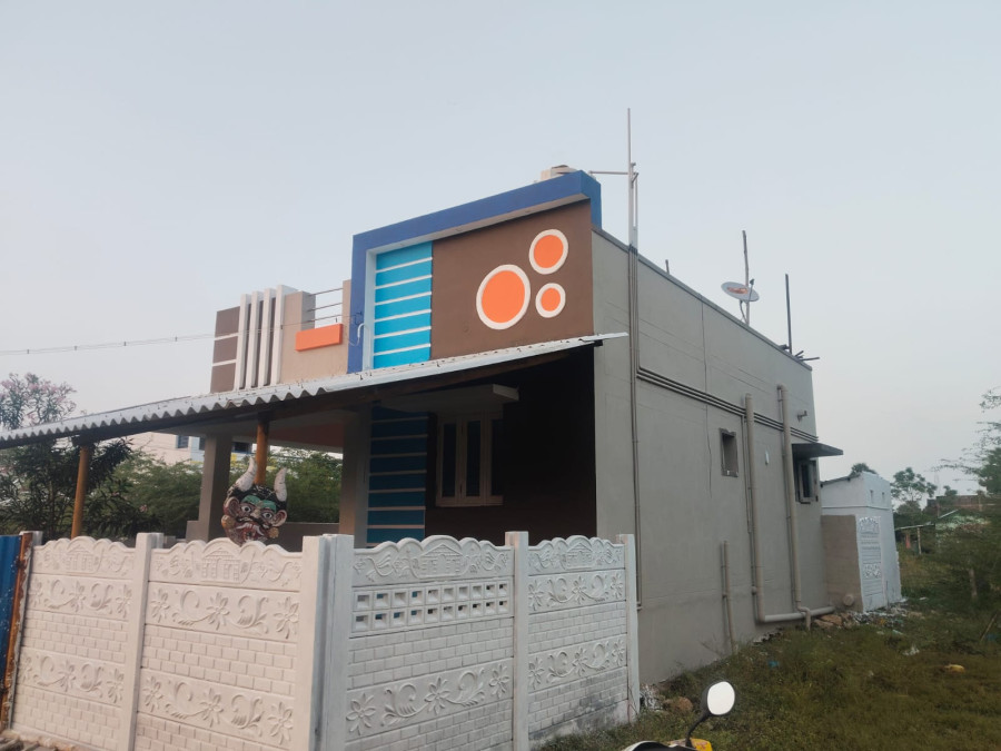 1350 Sqft Plot Size / 800 Sqft Built Area / 2 Bedrooms / Hall / Kitchen / South Facing / 2 Year Resale House / Balan Nagar - Pudukkottai / 37 Lakhs - Negotiable / HS 268