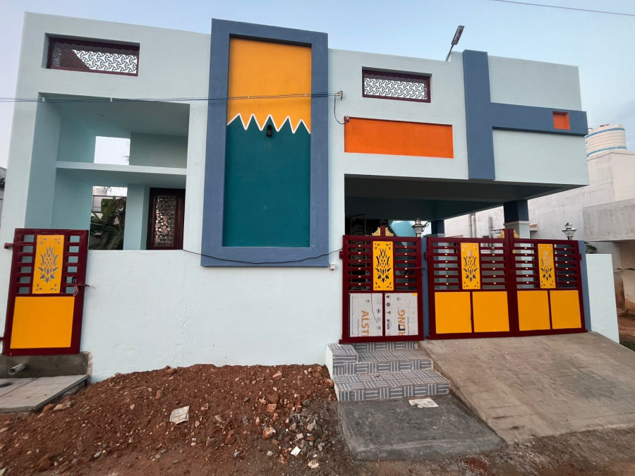 1250 Sqft Plot Size / 1100 Sqft Built Area / South Facing / New House / 2 Bedrooms 3 Bathrooms /   Mettupatti - Pudukkottai / 58 Lakhs  Negotiable   ID HS 233