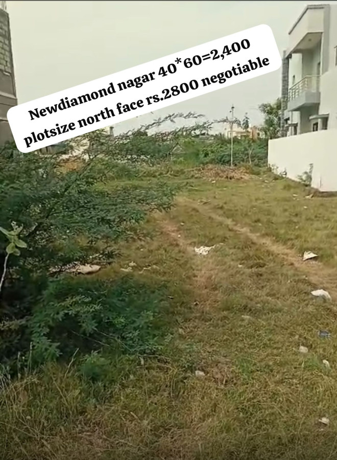 40*60 = 2400 Sqft Plot Size / North Facing / Per Sqft Rate Rs = 2800 / Total Rate Rs = 6720000  / New Diamond Nagar - Pudukkottai / PL 468