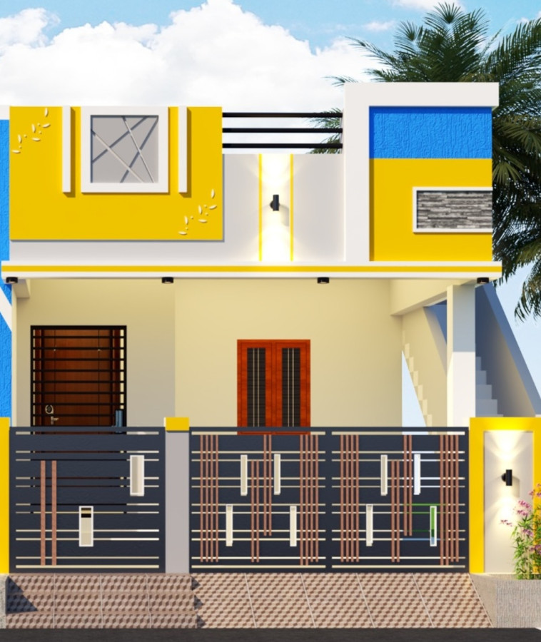 1200 Sqft Plot Size / 1100 Sqft Built Area / North Facing / 2 Bedrooms 2 Bathrooms / Carparking / Loan Eligible / 62 Lakhs - Negotiable / Malaiyeedu Near - Pudukkottai / HS 266